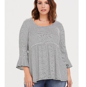 Striped babydoll shirt torrid size 2 (18)